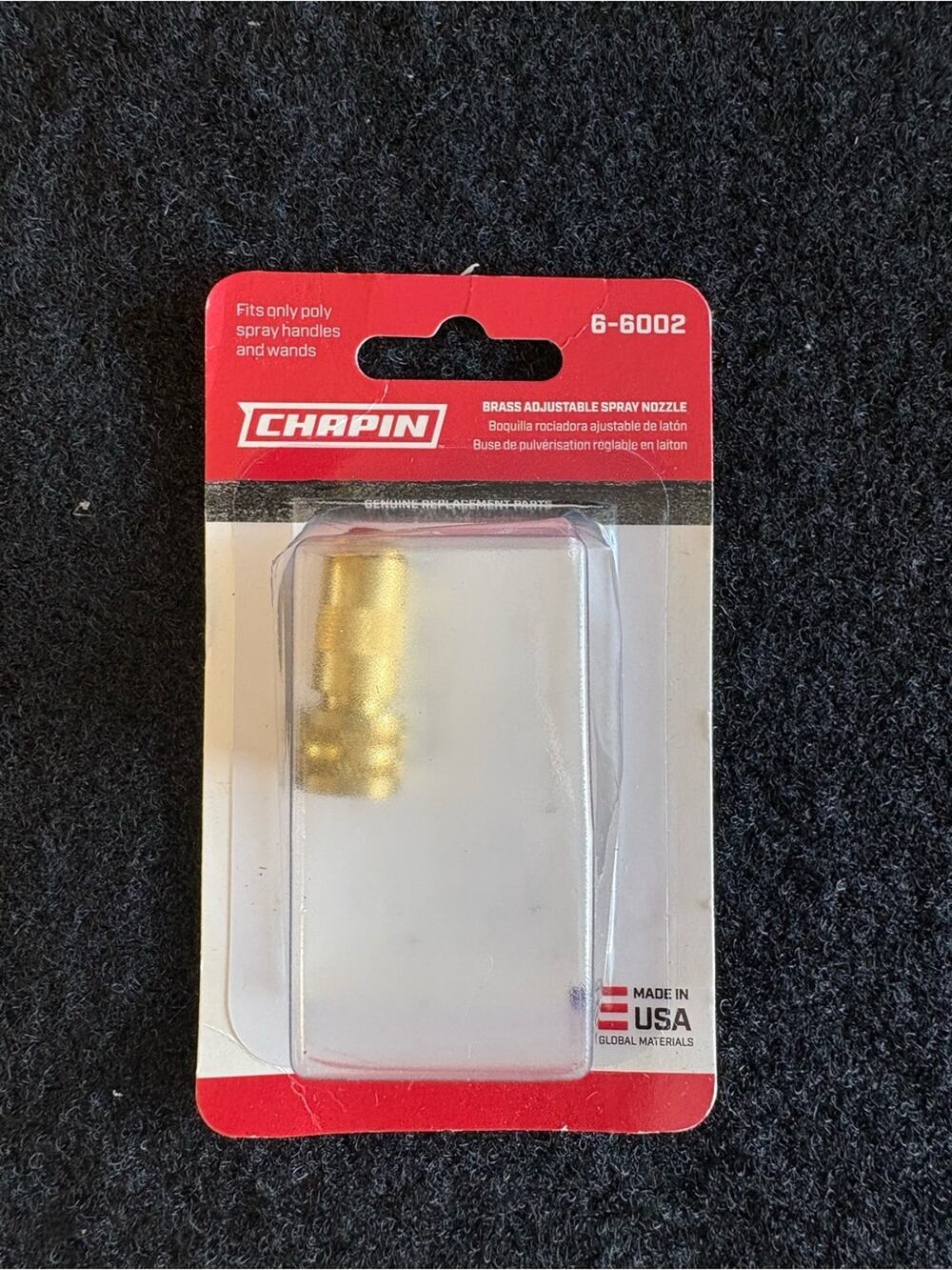 Chapin 6-6002 Brass Adjustable Spray Nozzle Poly Sprayer Wand Replacement